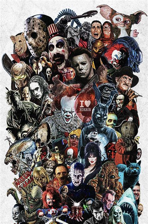Horror Movie Icons Poster Poster Canvas Wall Art Print Crowndiamon