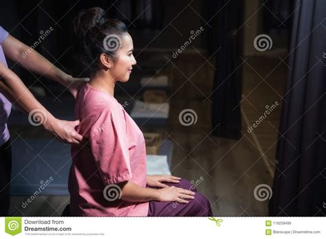 Thai Massage At Back In Spa Stock Image Image Of Female Pedicure