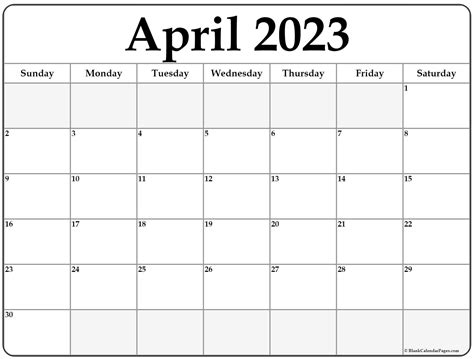 2023 April Calendar Printable Calendar 2023
