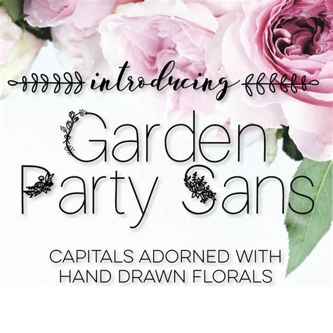 Gardenpartysans Font Designed By Sarahtaylordesigns