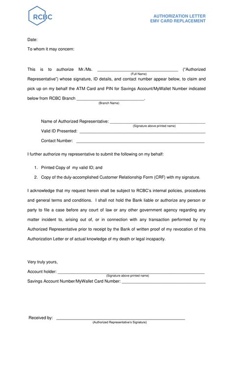 Authorization Letter To Receive Documents 9 Examples Format Sample