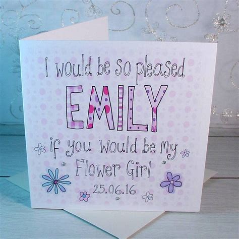 Personalised Will You Be My Flower Girl Card By Claire Sowden Design