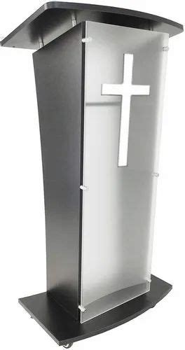 Black And Silver Metal Podium For Church For School Size 30 X 20inch