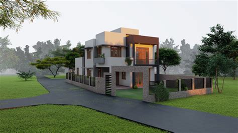 Two Story 4 Bedroom Modern House Design With Roof Terrace Rambukkana