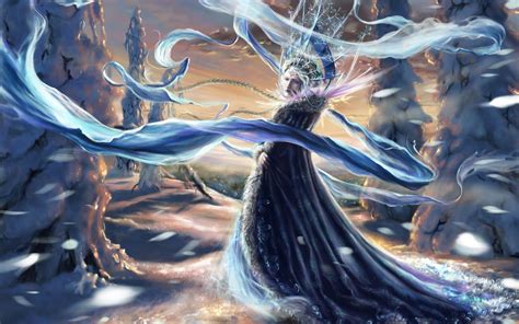 Download Crystal Maiden Casting Her Powerful Ice Spell Wallpaper