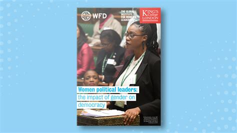 Women Political Leaders The Impact Of Gender On Democracy Westminster Foundation For Democracy