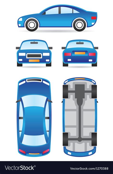 Car In Different Views Royalty Free Vector Image