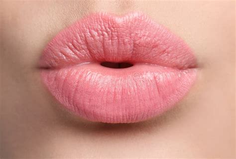 Closeup View Of Beautiful Woman Puckering Lips For Kiss Stock Image Image Of Desire Beautiful
