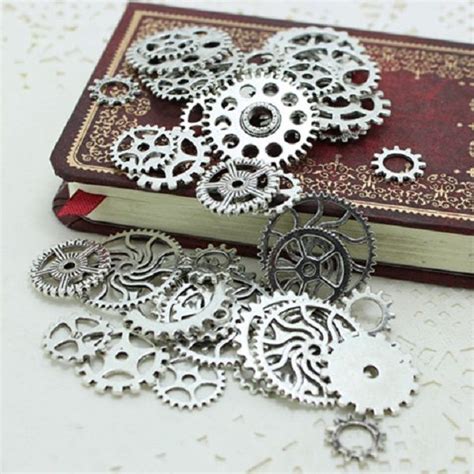 2021 Vintage Metal Mixed Gears Charms For Jewelry Making Diy Steampunk