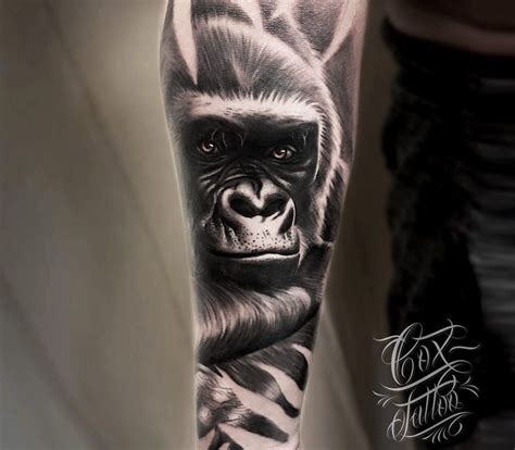 25 Realistic Gorilla Tattoo Franceschristopher