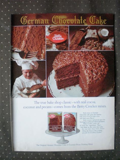 Home > recipes > crockpot > betty crocker sour cream chocolate cake. Betty Crocker German Chocolate Cake Vintage Ad 1968
