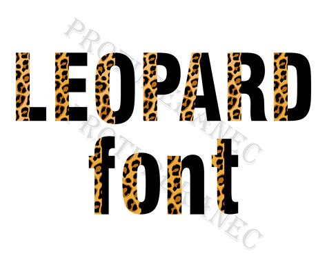 Leopard Schrift Svg Leopard Schriftart Png Animal Font Svg Etsy