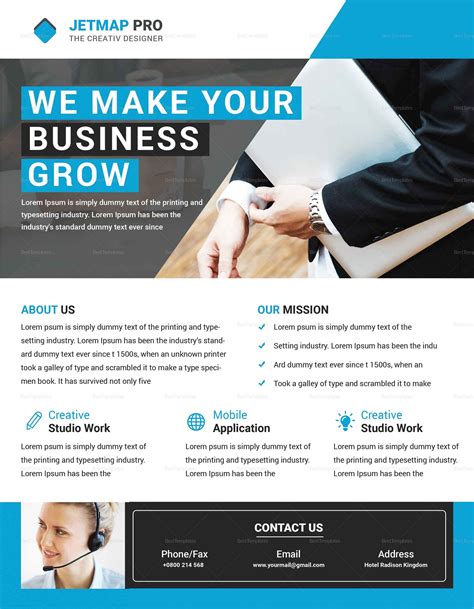 Business Corporate Flyer Design Template In Psd Word Publisher