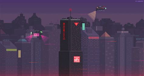 Sci Fi And Fantasy Of Kirokaze Cyberpunk City Pixel Art Pixel Art