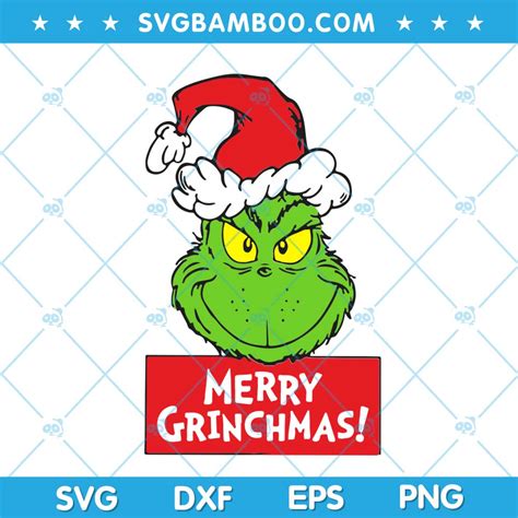 Grinch Face Merry Christmas SVG Funny Grinchmas SVG
