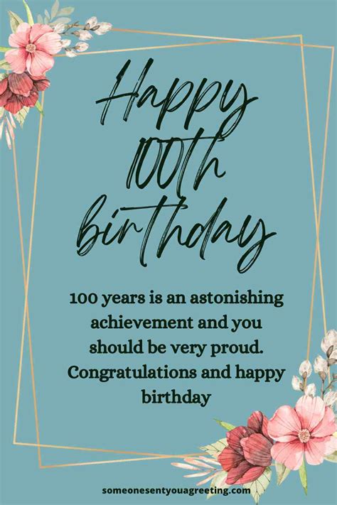 Happy 100th Birthday 65 Wishes Messages And Poems Someone Sent You A