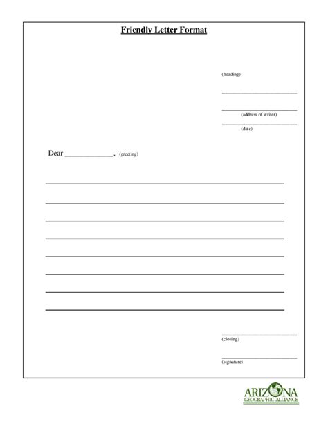 Friendly Letter Template Vocabulary Worksheets Friend