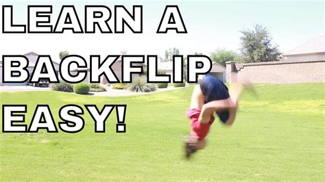 How To Do A Backflip For Kids Or Beginners Youtube