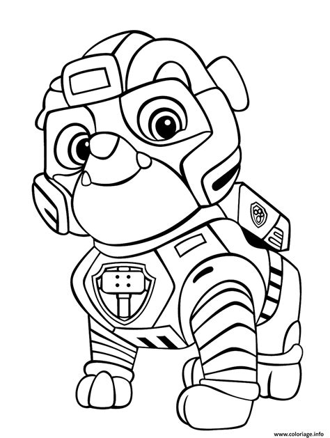 Coloriage Strong Ruben Mighty Pups