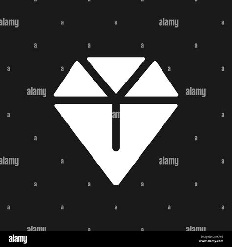 Diamond Dark Mode Glyph Ui Icon Stock Vector Image Art Alamy