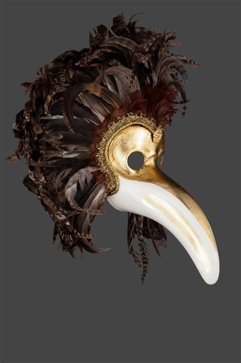 Venetian Mask Plague Doctor With Feathers