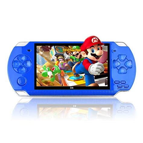 Us Blue Robot Portable X9 Handheld Video Game Console 128 Bit Built In