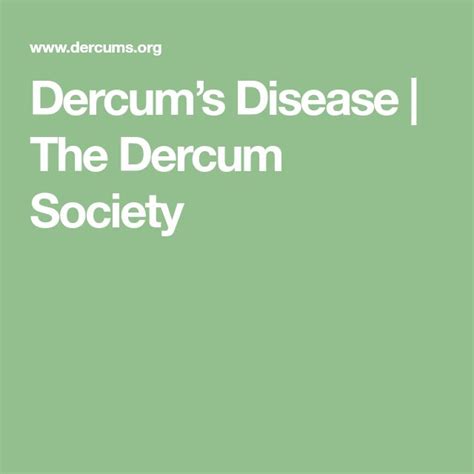 Dercums Disease The Dercum Society Dercums Disease Disease Society