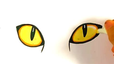 Easy How To Draw Cat Eyes Youtube