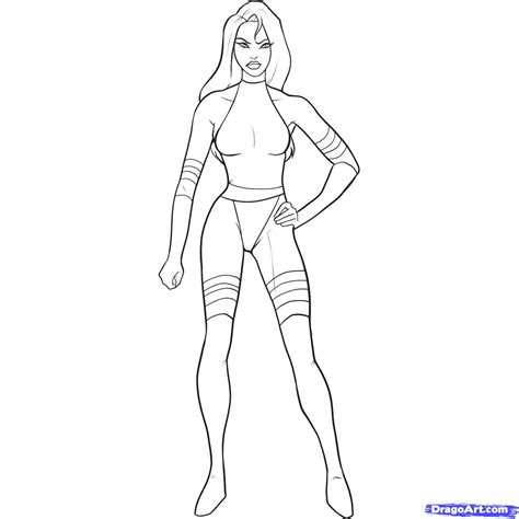 Outline sketch of woman makes graceful movements with packages in hands. Female Human Body Outline Drawing at GetDrawings | Free ...