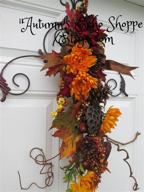 Fall Wreath Alternative Fall Door Wreaths Fall Etsy Fall Door