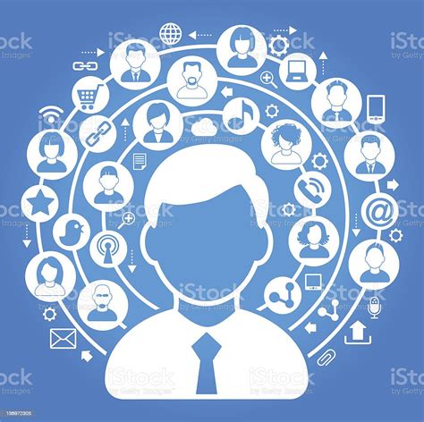 People In Social Network Stock Illustration Download Image Now
