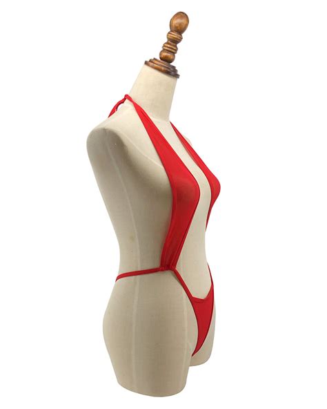 red sheer monokini bodysuit sherrylo swimwear
