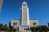 Free Stock Photo of Los Angeles City Hall Building Against Sky