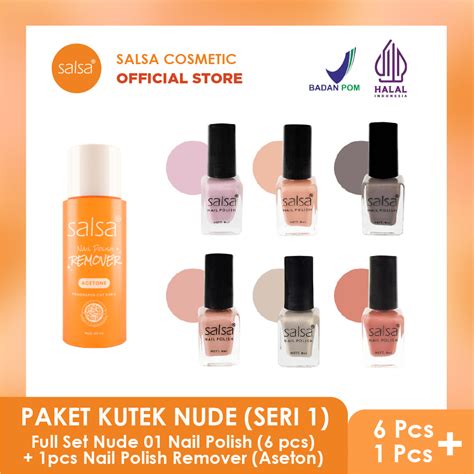 Jual SALSA Paket Kutek Nude Nail Polish Aseton Nail Polish Remover