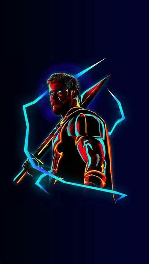 Love is war background images for your desktop, phone or tablet. Thor-Neon-Avengers-infinity-War-iPhone-Wallpaper - iPhone Wallpapers