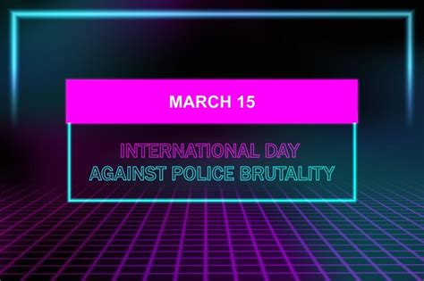 Premium Vector International Day Against Police Brutality Background