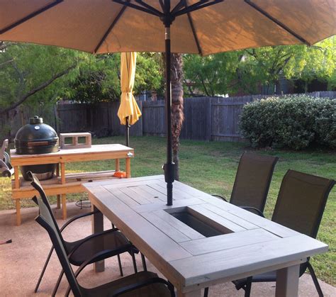 You can enjoy all this and more simply by installing a. Patio Table with Built-in Beer/Wine Coolers | Do It ...