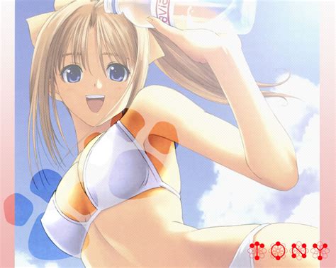 tony taka shiomiya kanami after game non web source wallpaper 00s 1girl armpits bikini
