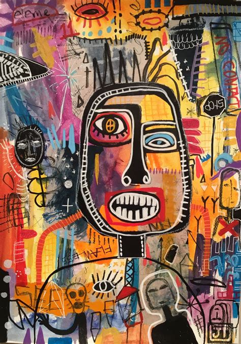 You Drive Me Crazy By Julia Trembicki Abstract Art Painting Basquiat