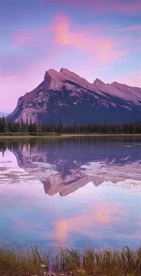 Sunset At Vermillion Lakes Alberta Canada Nature Pictures Landscape