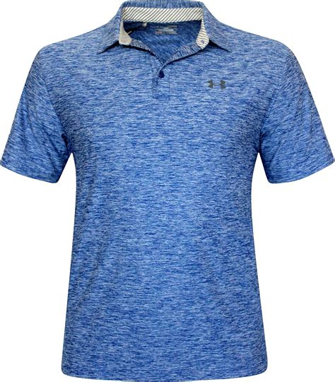 Under Armour Mens Ua Elevated Heather Polo Xx Large Blue