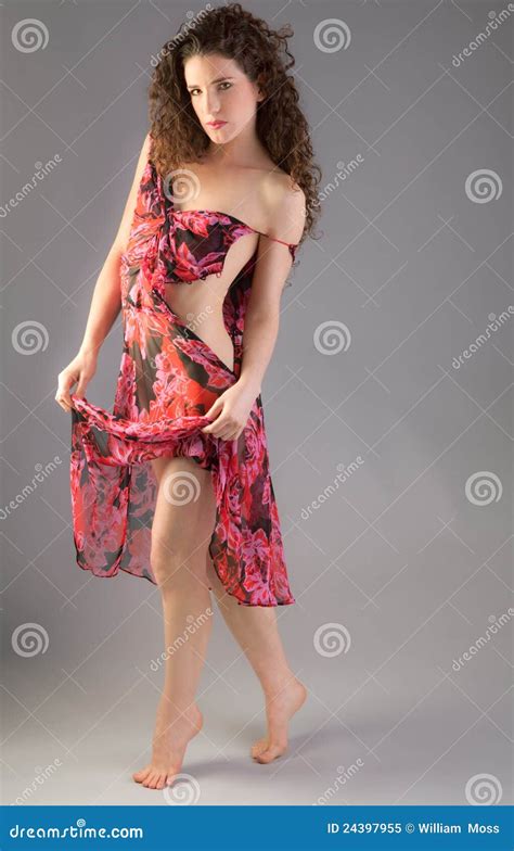Woman In Revealing Dress Royalty Free Stock Photo Image
