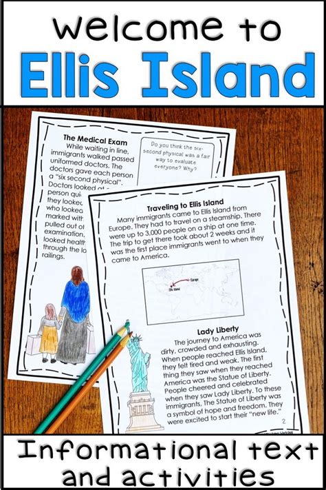 Ellis Island And Immigration 4th Grade Activities 5th Grade