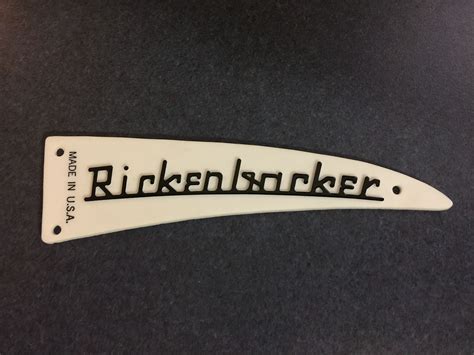 Rickenbacker Name Plate Truss Rod Cover White With Black