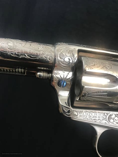 Engraved Colt Saa 41 Long Colt 4 12 Barrel