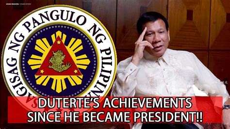 Ano Ang Mga Nagawa Ni Rodrigo Duterte Sa Ating Bansa