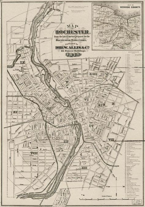 Rochester Map Vintage Rochester Rochester Poster Map Of Rochester Rochester Print