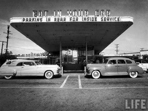 Drive In Restaurant 1949 Los Angeles By Loomis Dean Oldschoolcool