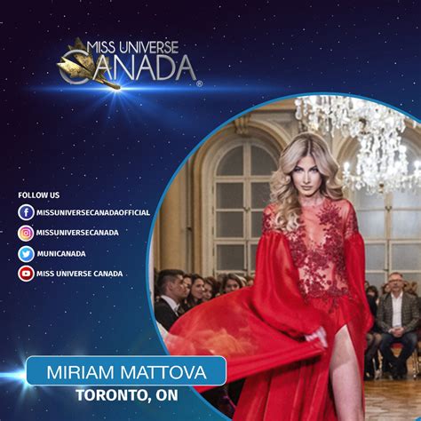 Getting To Know Our National Delegates Miriam Mattova Miss Universe Canada