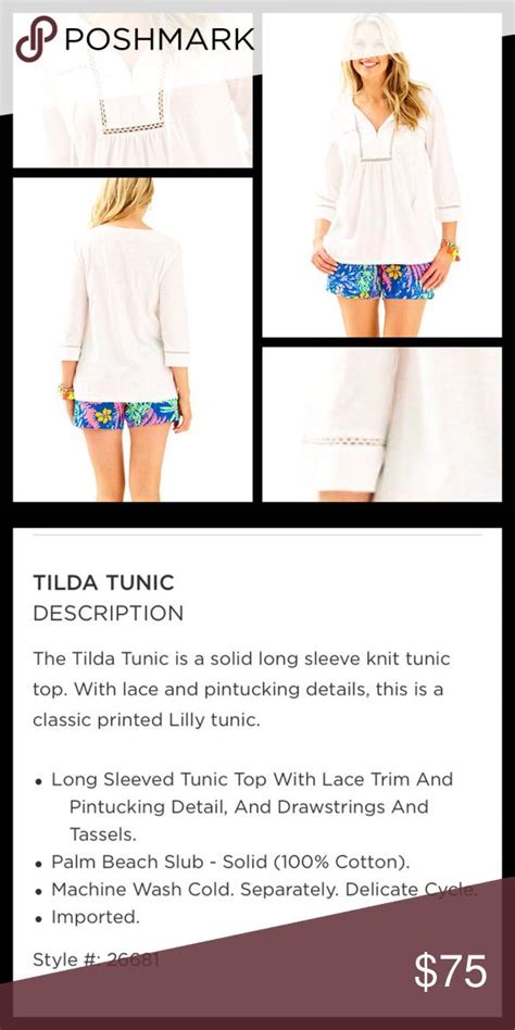 Nwt Lilly Pulitzer Tilda Tunic In Resort White